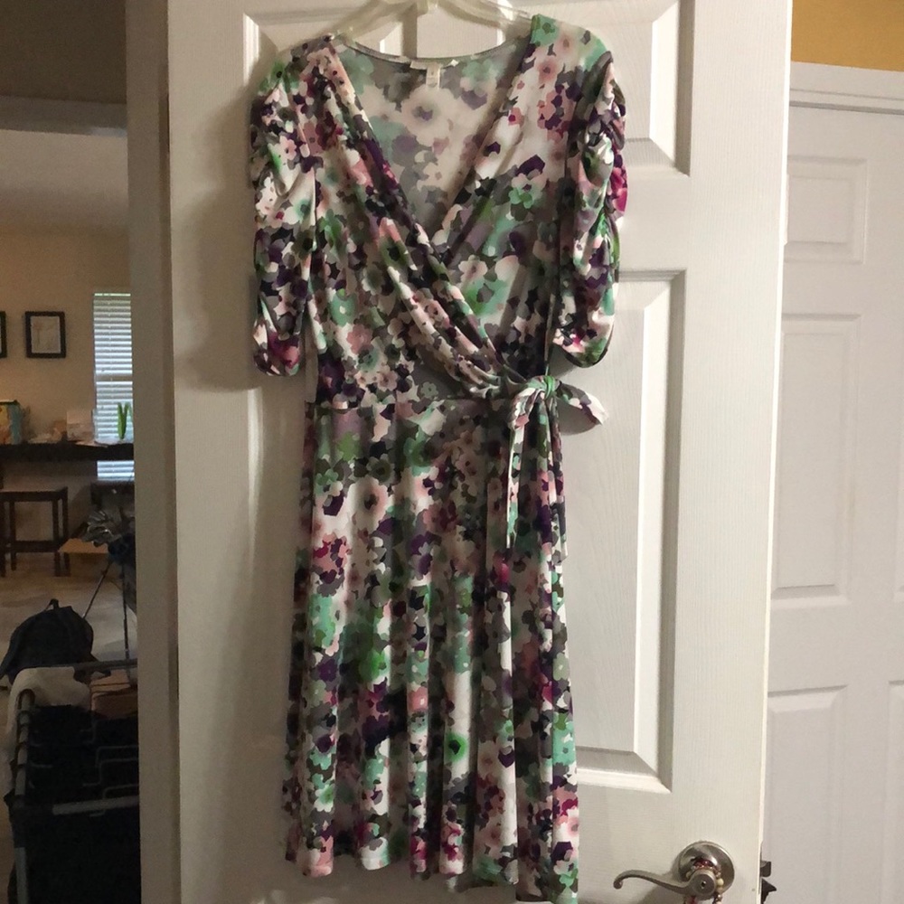 London Times Watercolor Dress 8 Dillards